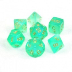 CHX27575 Borealis Polyhedral Light Green/gold Luminary 7-Die Set