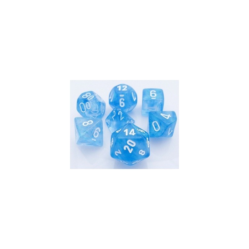 CHX27586 Borealis Polyhedral Sky Blue/white 7-Die Set