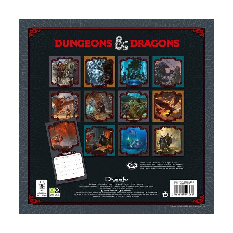 Official Dungeons & Dragons Calendar 2021