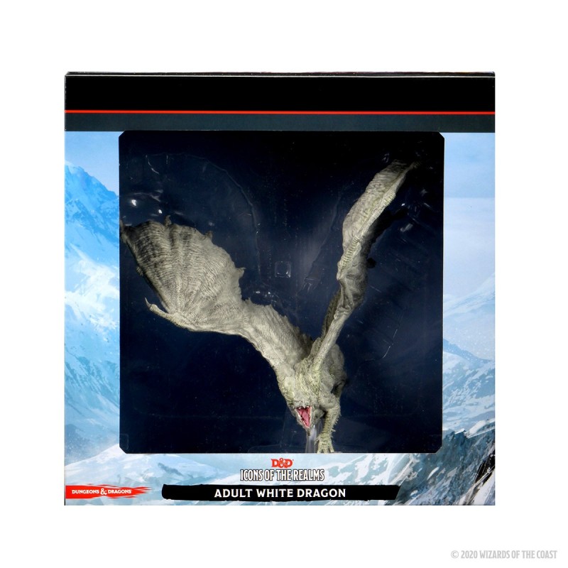 D&D Icons of the Realms Miniatures: Adult White Dragon Premium Figure
