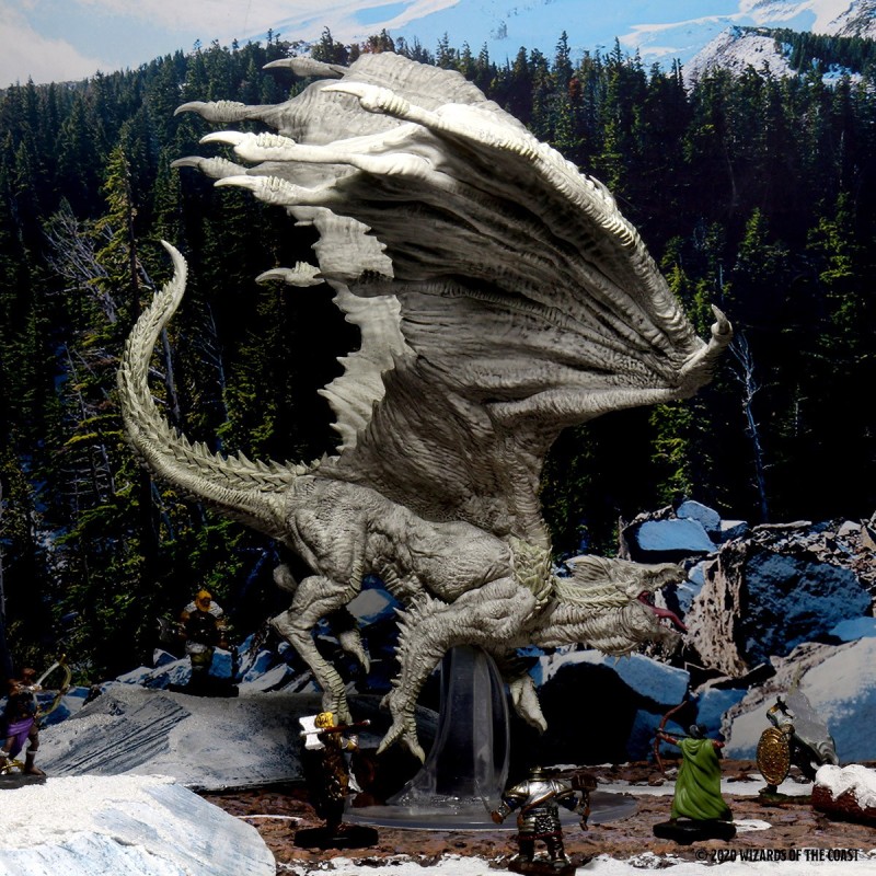 D&D Icons of the Realms Miniatures: Adult White Dragon Premium Figure