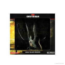D&D Icons of the Realms Miniatures: Adult Black Dragon Premium Figure