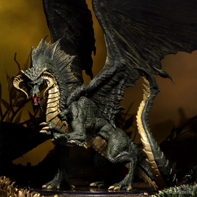 D&D Icons of the Realms Miniatures: Adult Black Dragon Premium Figure