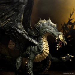 D&D Icons of the Realms Miniatures: Adult Black Dragon Premium Figure