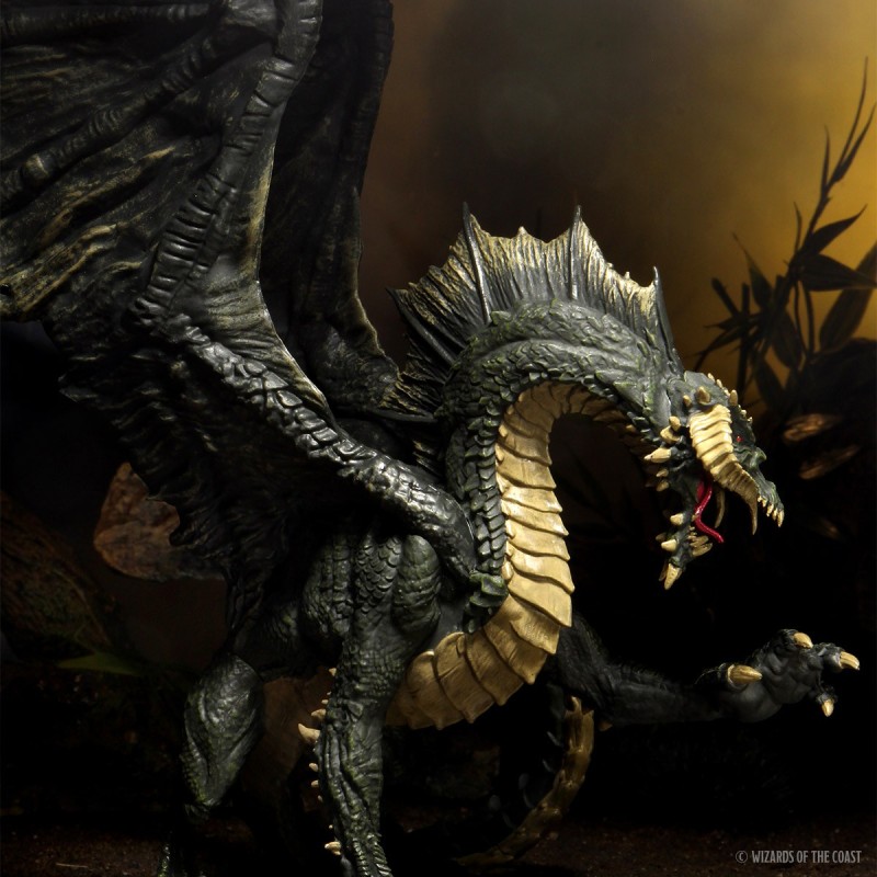 D&D Icons of the Realms Miniatures: Adult Black Dragon Premium Figure