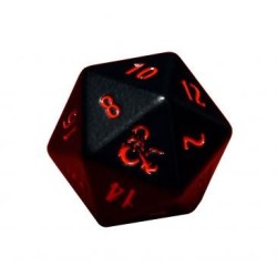 Heavy Metal D20 dice set for Dungeons & Dragons - Sort m Rød
