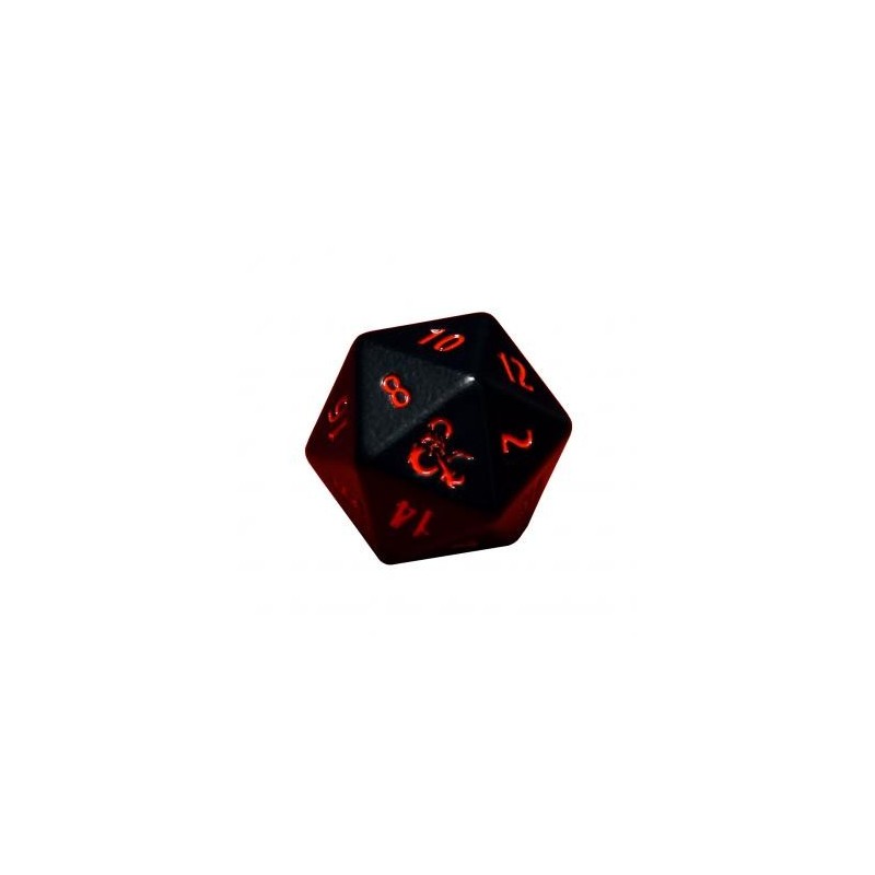 Heavy Metal D20 dice set for Dungeons & Dragons - Sort m Rød