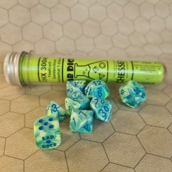 CHX30046 Lab Dice  - 7 Die Set Festive Garden/blue