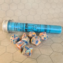 CHX30047 Lab Dice  - 7 Die Set Festive Kaleidoscope/blue