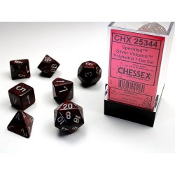 CHX25344 7 Speckled® Polyhedral Silver Volcano™ 7-Die Set