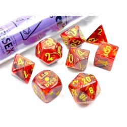 CHX30050 Lab Dice  - Vortex® Polyhedral Underworld/yellow 7-Die Set