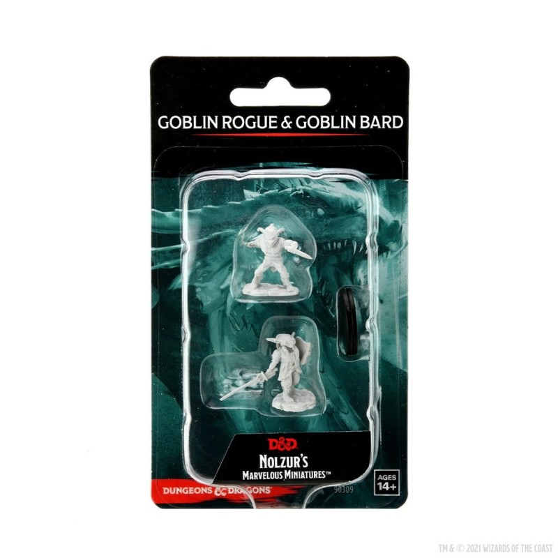 D&D Nolzur's Marvelous Miniatures Goblin Male Rogue & Goblin Female Bard
