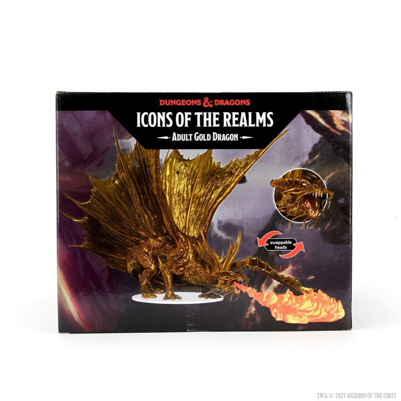 D&D Icons of the Realms Miniatures: Adult Gold Dragon Premium Figure
