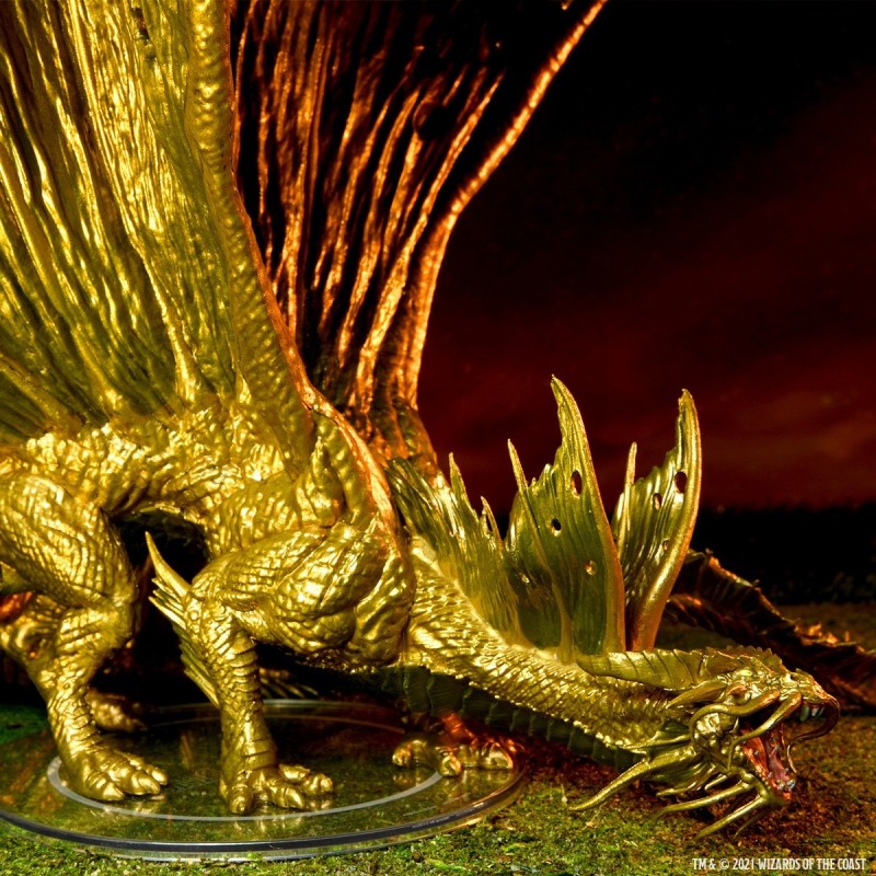 D&D Icons of the Realms Miniatures: Adult Gold Dragon Premium Figure