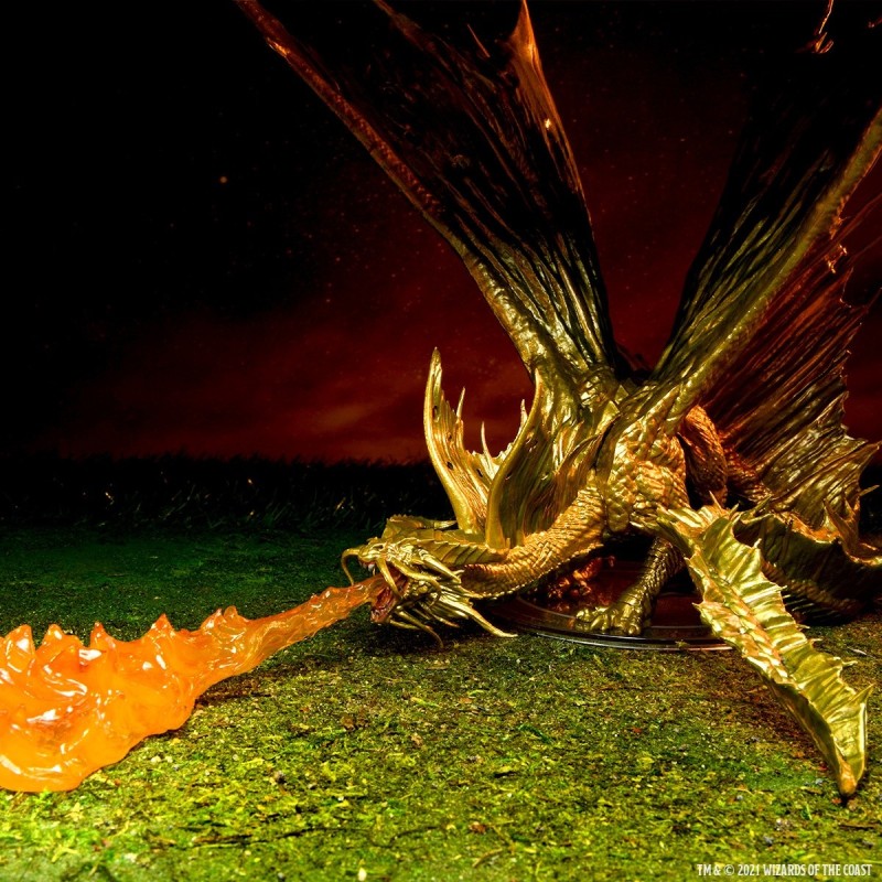 D&D Icons of the Realms Miniatures: Adult Gold Dragon Premium Figure