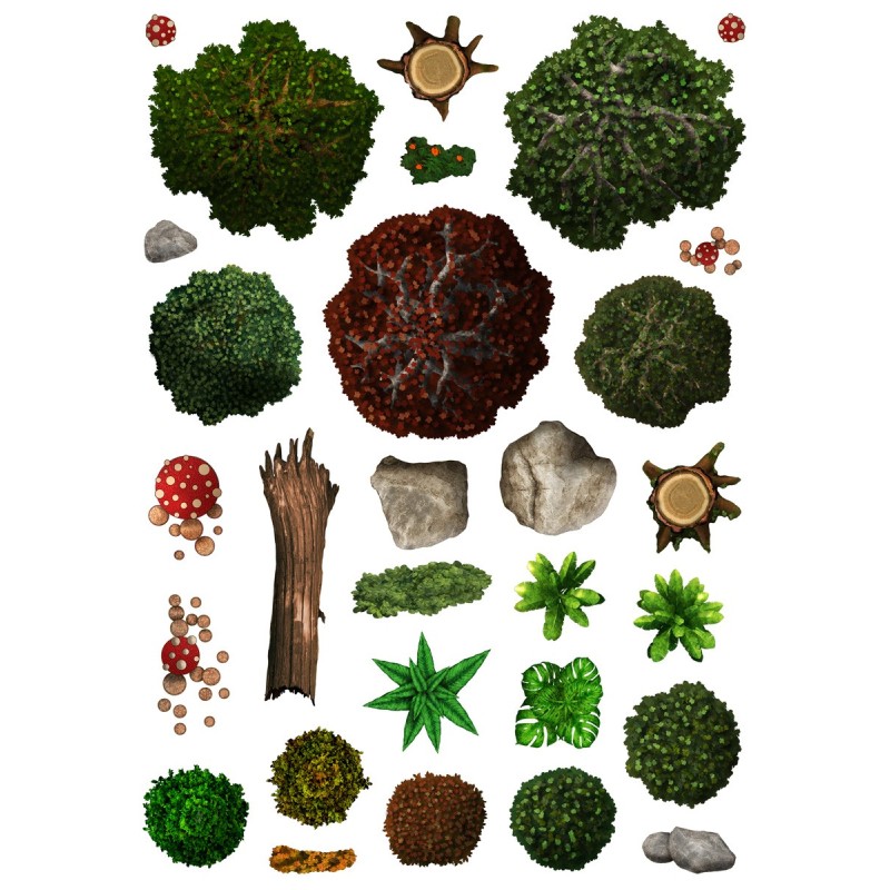 Loke Add on Scenery for Battle Mats - Wildernerss