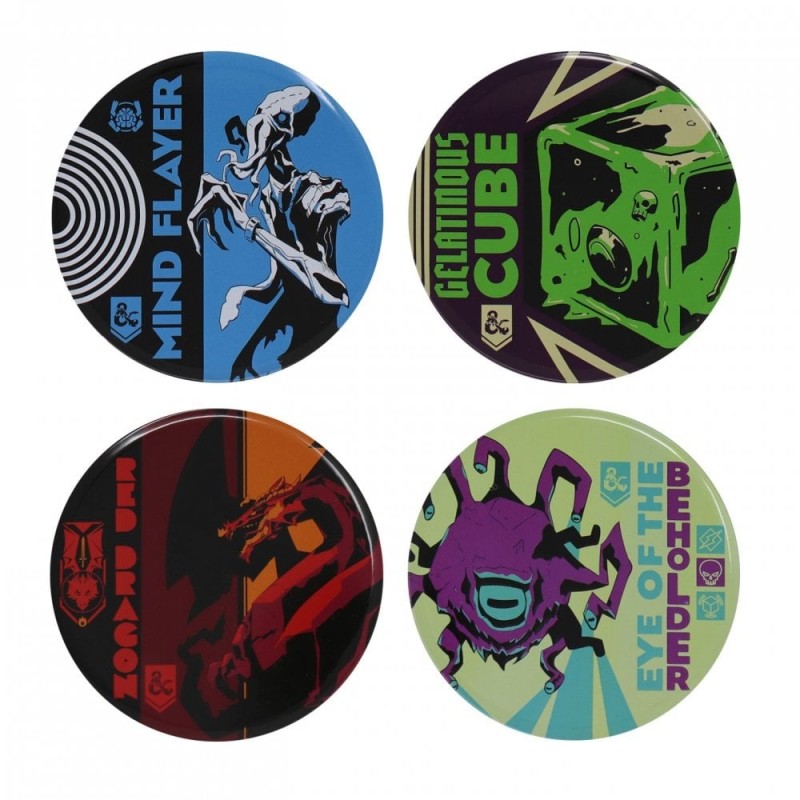 Dungeons & Dragons Monsters Set of 4 Drinks Coasters