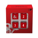 Heavy Metal D6 dice set for Dungeons & Dragons - Rød m Hvid