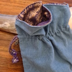 Unik - Dansk håndværk - Stor terningpose: Blå