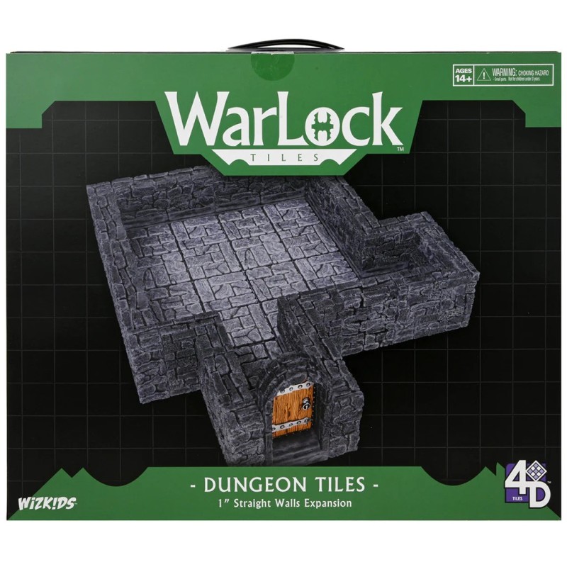 WarLock Tiles: Expansion Pack - 1" Dungeon Straight Walls