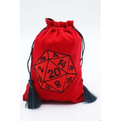 Dice Bag - Red D20