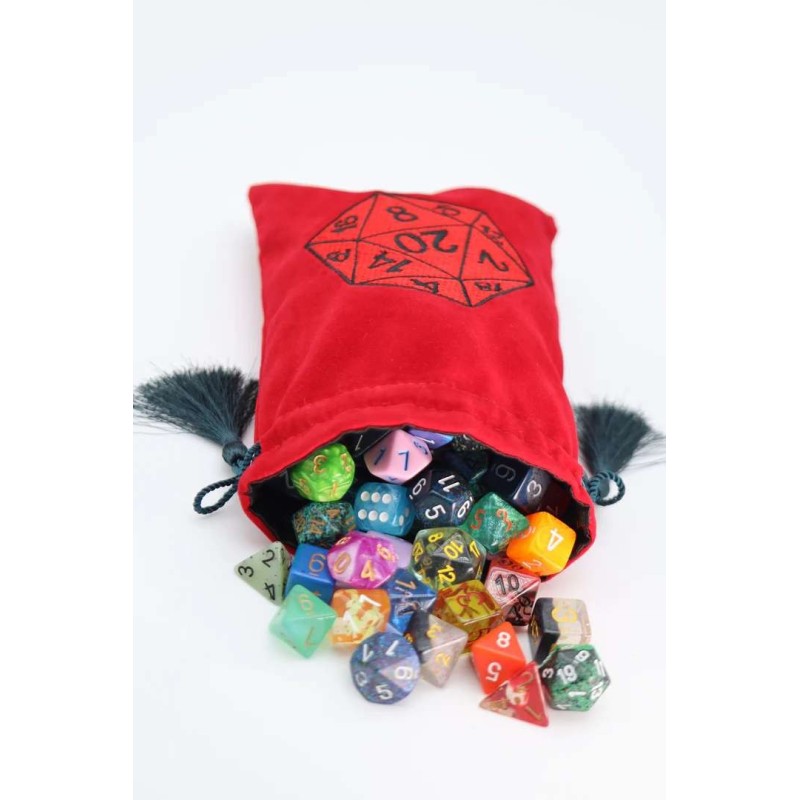 Dice Bag - Red D20
