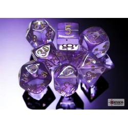 CHX30059 Chessex Lab Dice  - 7 Die Set Festive Lavender/Gold