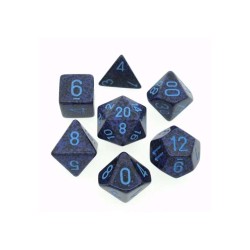 CHX25307 Speckled Cobalt Polyhedral 7-Die Set