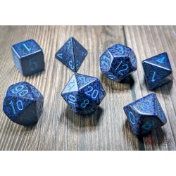 CHX25307 Speckled Cobalt Polyhedral 7-Die Set