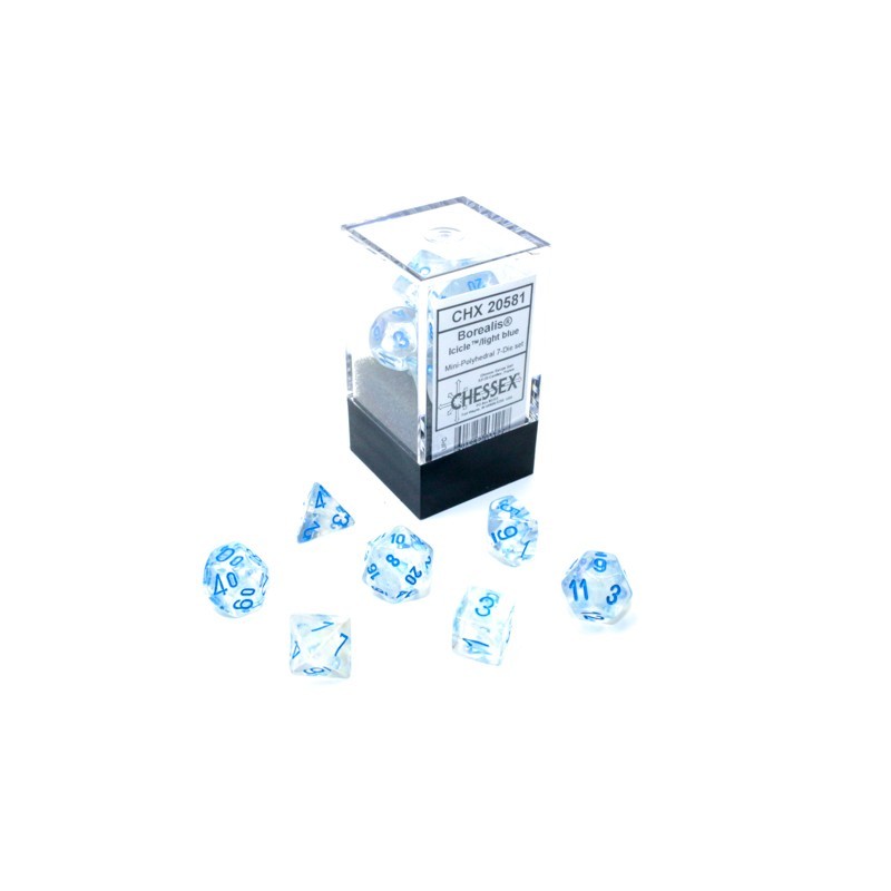 CHX20581 Borealis Icicle/light blue Luminary Mini-Polyhedral 7-Die Set