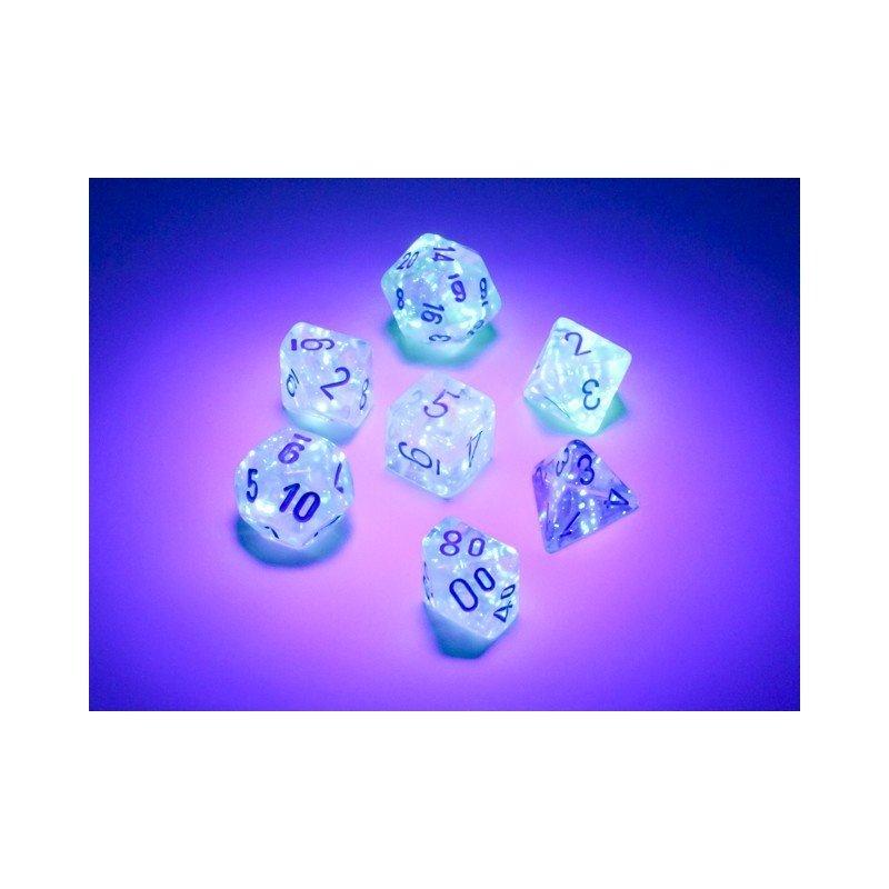 CHX20581 Borealis Icicle/light blue Luminary Mini-Polyhedral 7-Die Set