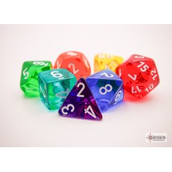 CHX23099 Prism Translucent GM & Beginner Player Polyhedral 7-Die Set