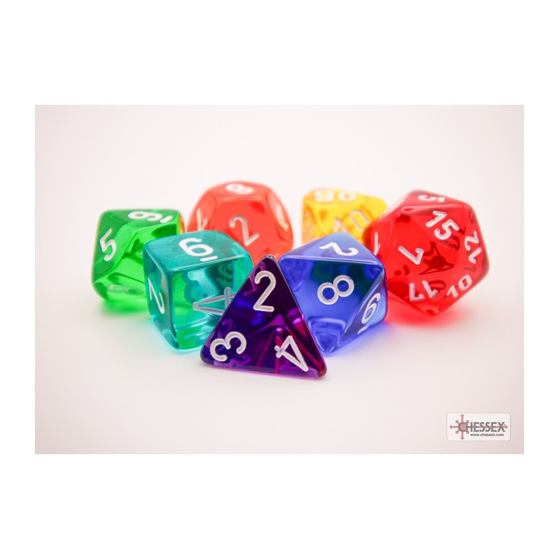 CHX23099 Prism Translucent GM & Beginner Player Polyhedral 7-Die Set