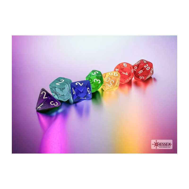 CHX23099 Prism Translucent GM & Beginner Player Polyhedral 7-Die Set
