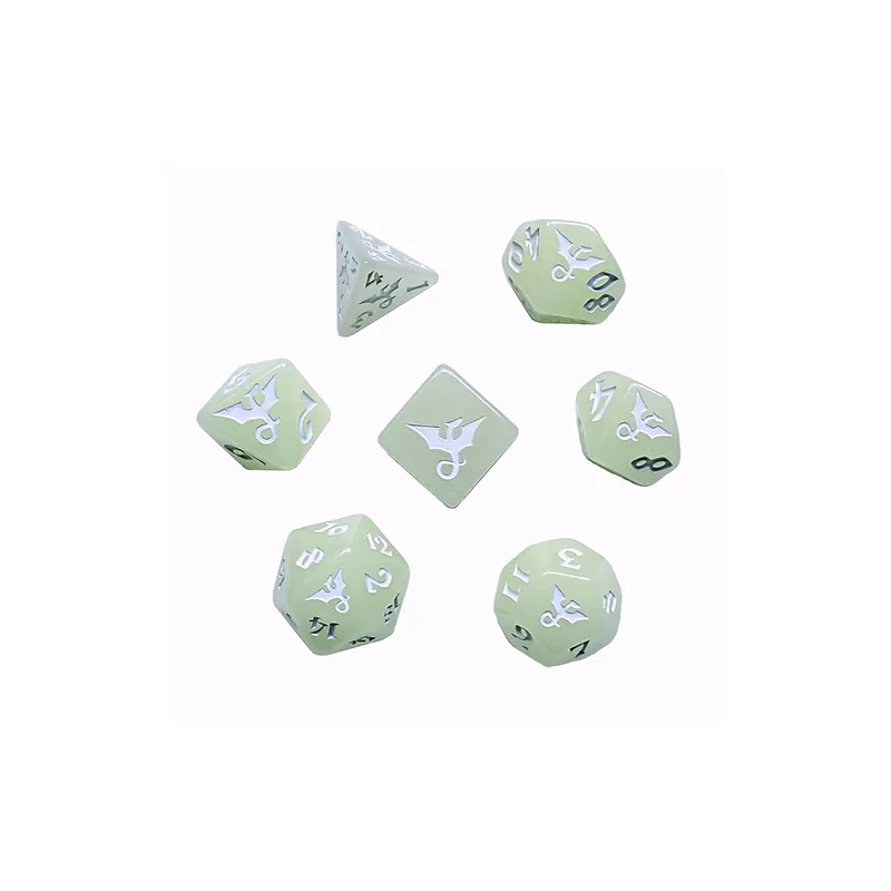 Moon Dragon Terninger (Glow in the Dark)