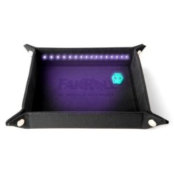 Blacklight Dice Tray with D20 - Black
