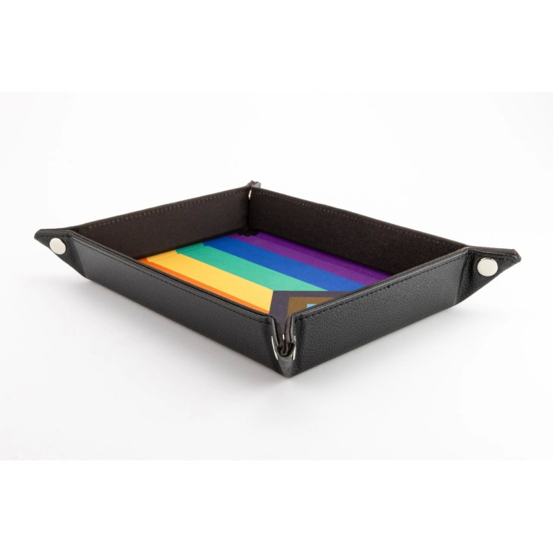 Pride Velvet Dice Tray With Leather Backing