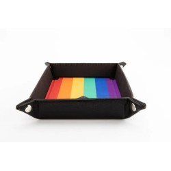 Pride Velvet Dice Tray With Leather Backing