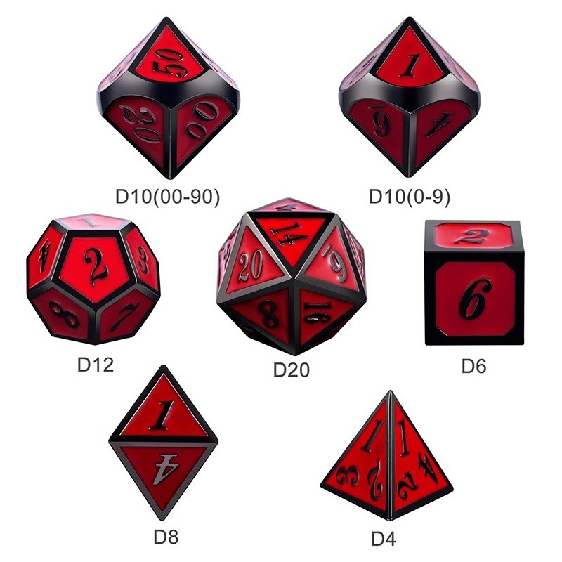 Dice Habit - Metal Terninger - Rose & Gunmetal