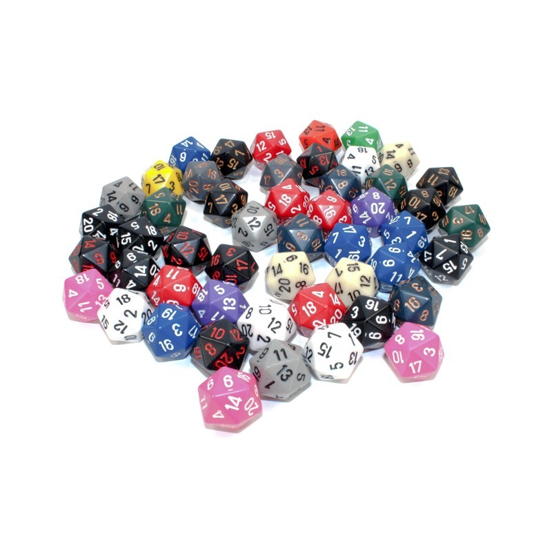 Løs opaque D20 - Chessex