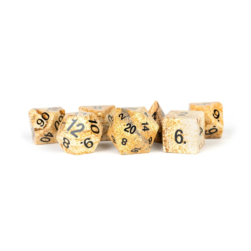 Mystic Mines 16mm Stone Poly Dice Set: Picture Jasper