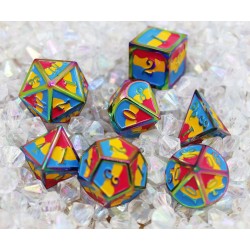 Pansexual Pride Flag - Metal RPG Dice Set