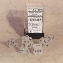 CHX27401 Dice Set Frost Poly Clear-Black