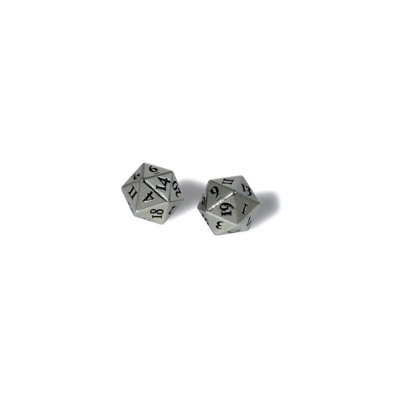 Heavy Metal Chrome D20 dice set