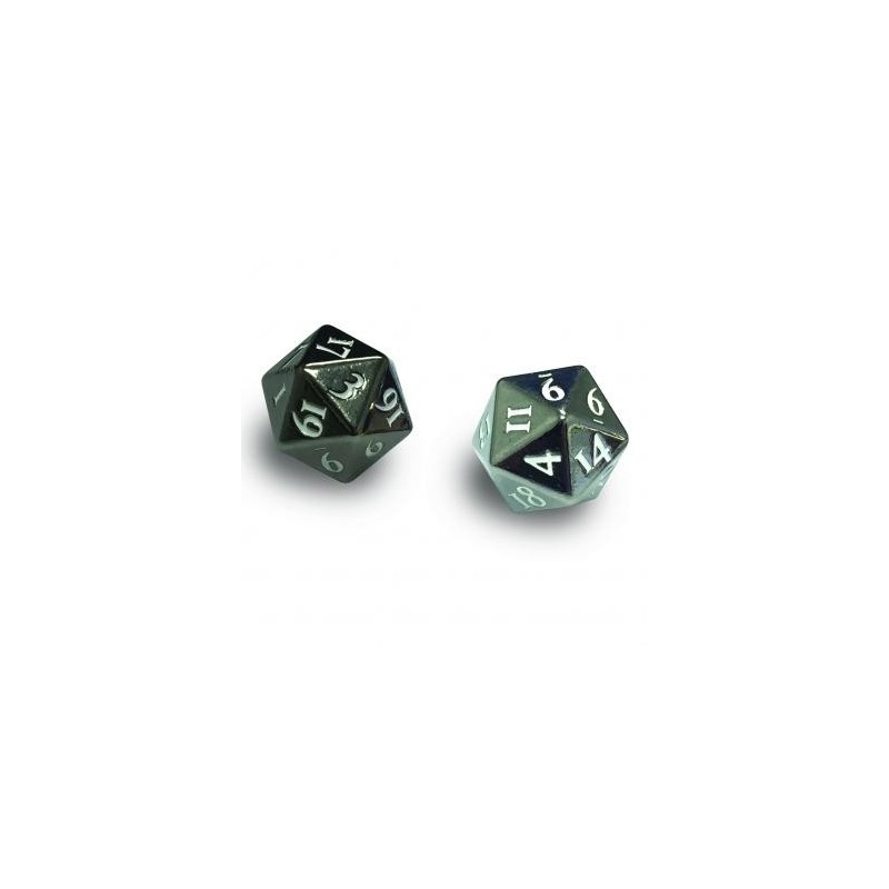 Heavy Metal Gunmetal D20 dice set