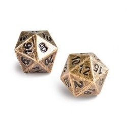 Heavy Metal Antique Bronze D20 dice set