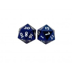 Heavy Metal Blue D20 dice set