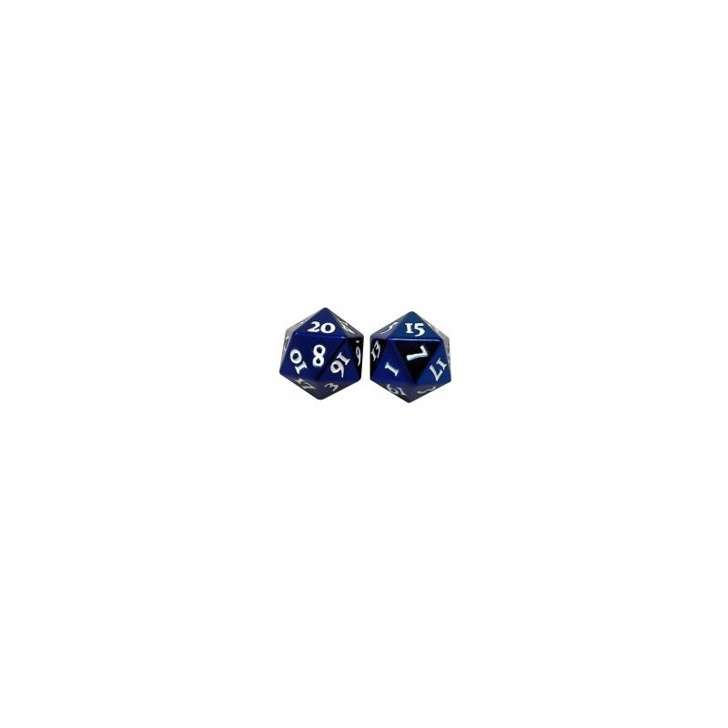 Heavy Metal Blue D20 dice set