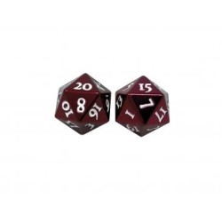 Heavy Metal Red D20 dice set