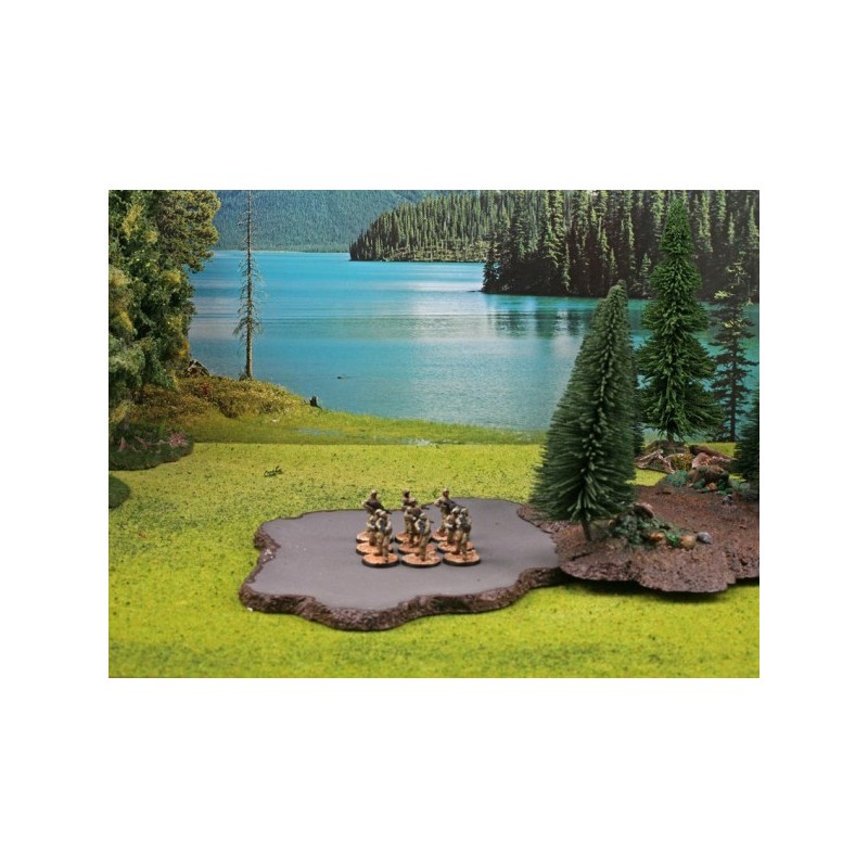 Forest Base with 10 Trees Tabletop Terrain, removable